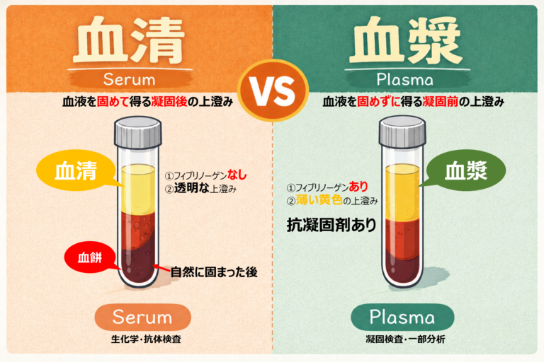 血清と血漿の違いとは?|全血・採血管・分画までわかりやすく解説 | 現場で使える 理系実務のやさしい基礎講座